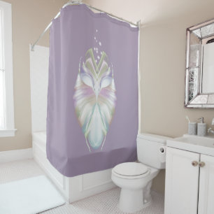 Pastel Purple Oracle Owl Shower Curtain