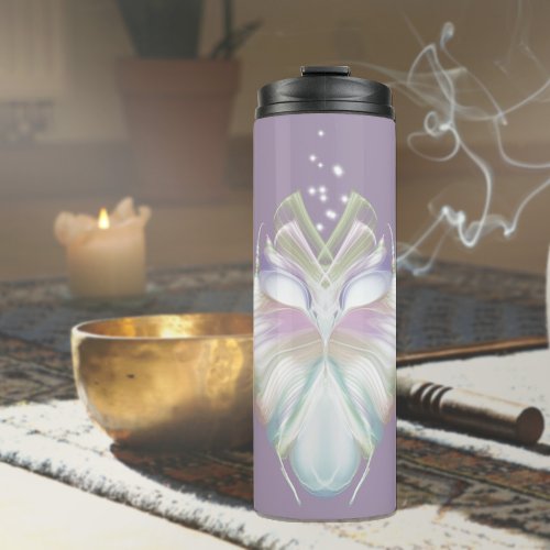 Pastel Purple Oracle Owl Thermal Tumbler