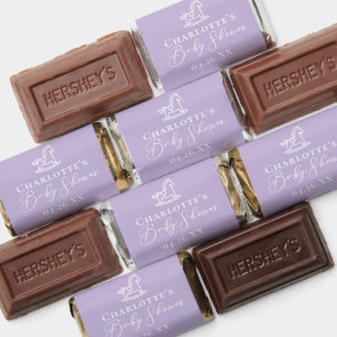 Pastel Purple Rocking Horse Baby Shower Custom Hershey's Miniatures