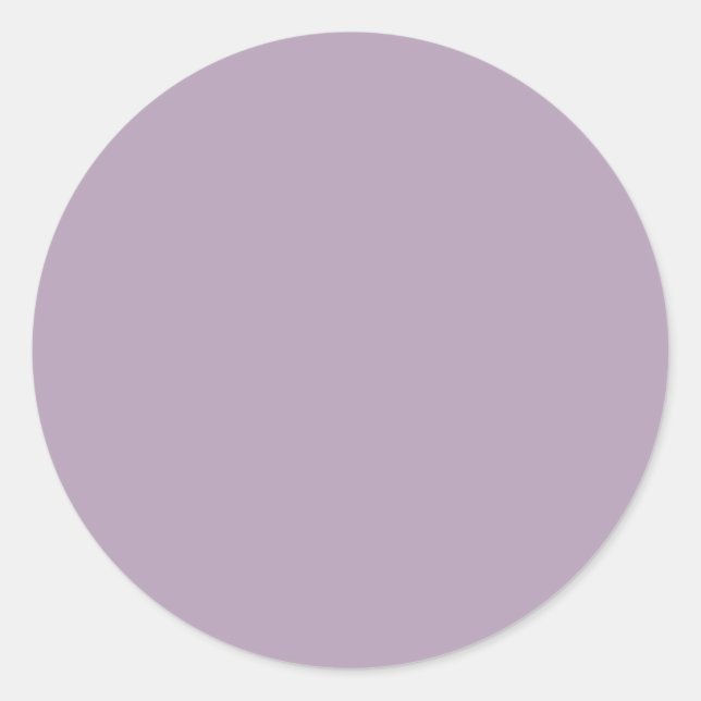 Pastel Purple Solid Color Classic Round Sticker (Front)