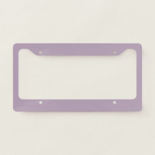 Pastel Purple Solid Color License Plate Frame