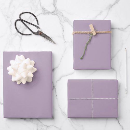 Pastel Purple Solid Color Wrapping Paper Sheets