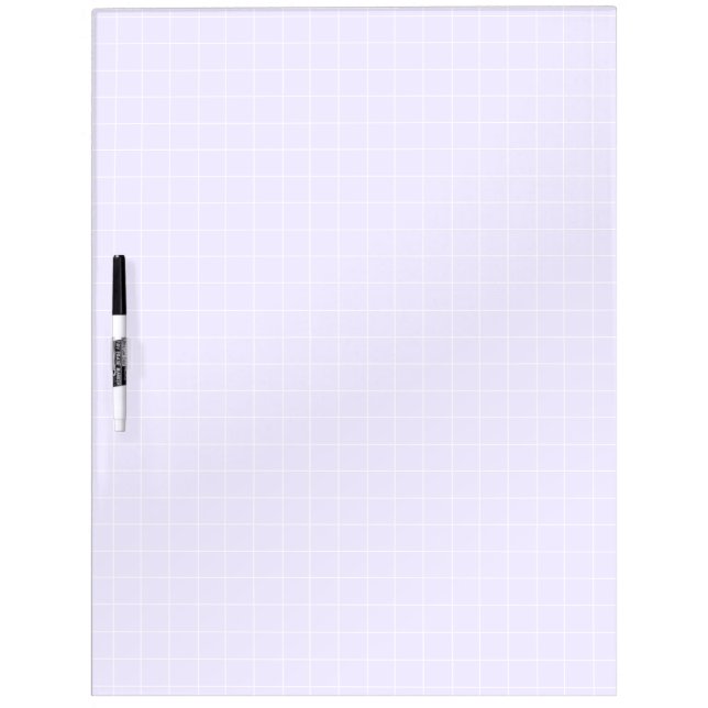 Pastel Purple Squared Grid Dry Erase Board (Front)