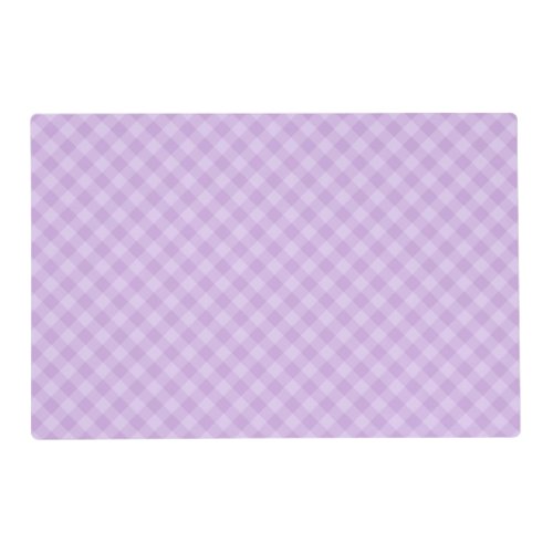Pastel Purple Tartan Laminated Placemat