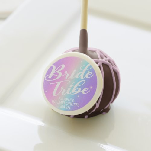 pastel purple teal  Bride Tribe Bachelorette Party Cake Pops