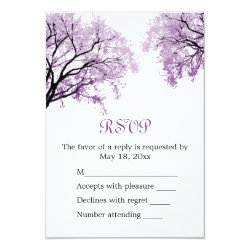 Pastel Purple Trees - RSVP Card 3.5