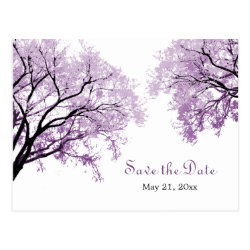Pastel Purple Trees - Save the Date Postcard