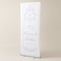 Pastel Purple Victorian Crest Wedding Welcome