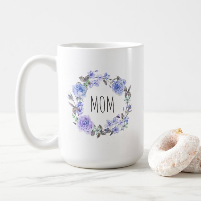 Pastel Purple Watercolor Floral | Mother's Day Coffee Mug (With Donut)