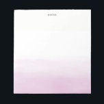 Pastel Purple Watercolor Ombre Chic Personalized Notepad<br><div class="desc">Colorful and trendy notepad featuring pastel purple watercolor ombre. This will be a perfect accent for your office. Personalize by adding names,  monogram or other details.</div>