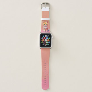 Pastel Purrfection: Cute Cat Apple Watch Band