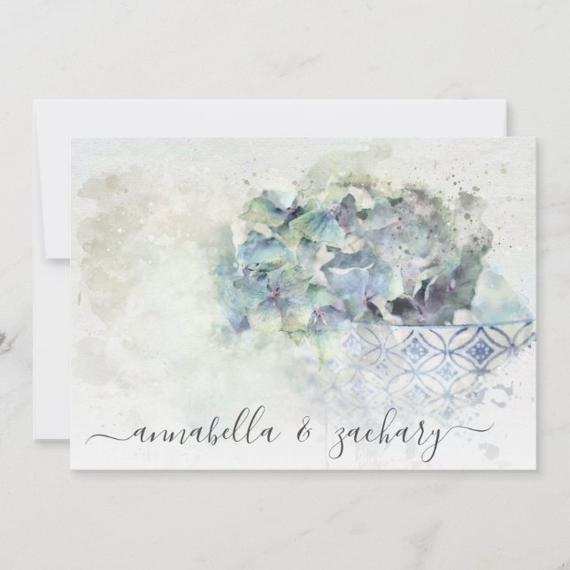 *~* Pastel QR AR26 Flowers PHOTO RSVP WEDDING  Invitation (Front)