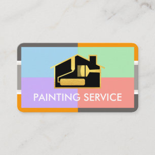 Pastel Quarters In Stylish Painting Frame Business Card