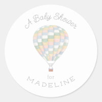 Pastel Quilt Hot Air Balloon Baby Shower