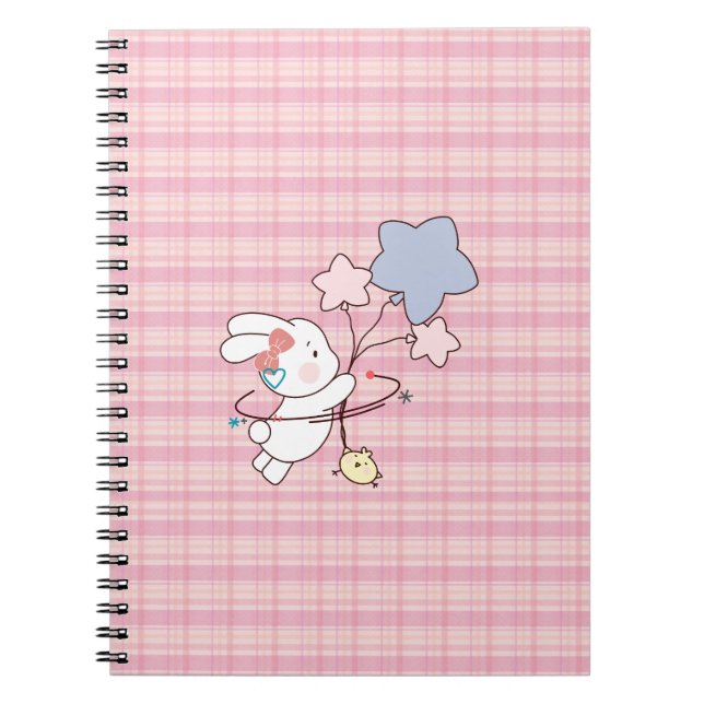 Pastel Rabbit School Notebook (Front)