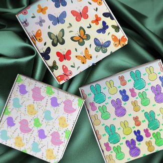 Pastel Rabbits Baby Chicks Butterfly Spring Colors