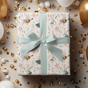 Pastel Rabbits Pattern Easter Wrapping Paper
