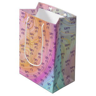 Pastel Rainbow 12th Birthday Medium Gift Bag