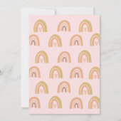 Pastel Rainbow 1st Birthday Invitation Cards (Back)
