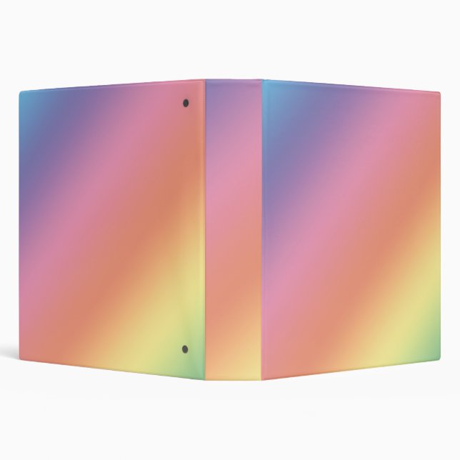 Pastel Rainbow 3-ring Binder (Background)
