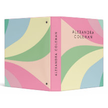 Pastel Rainbow Aesthetic Binder