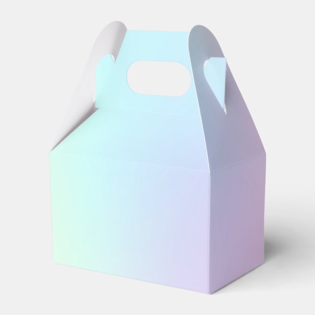 Pastel Rainbow Aesthetic Birthday Party Favor Boxes (Front Side)