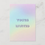 Pastel Rainbow Aesthetic Birthday Party Invitation