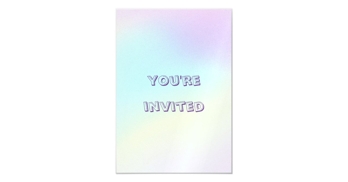 Pastel Rainbow Aesthetic Birthday Party Invitation Zazzle Com