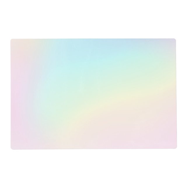 Pastel Rainbow Aesthetic Birthday Party Placemat (Front)