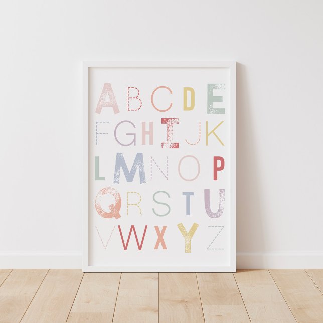 Pastel Rainbow Alphabet ABC Nursery Decor (Creator Uploaded)