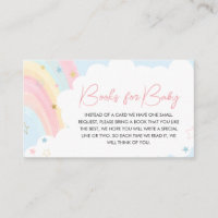 Pastel Rainbow Baby Shower Books for Baby