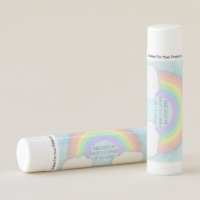 Pastel Rainbow Baby Shower Favor Lip Balm