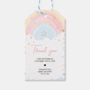 Pastel Rainbow Baby Shower Favor Tags