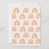 Pastel Rainbow Baby Shower Invitation Cards (Back)