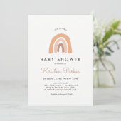 Pastel Rainbow Baby Shower Invitation Cards (Standing Front)