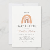 Pastel Rainbow Baby Shower Invitation Cards (Front)