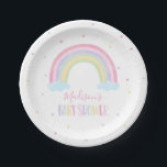 Pastel Rainbow Baby Shower Paper Plates<br><div class="desc">Pastel Rainbow Baby Shower Paper Plate</div>