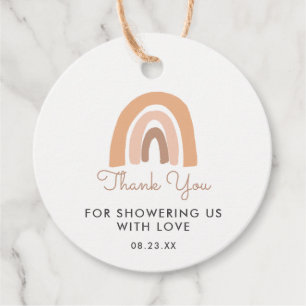 Pastel Rainbow Baby Shower Thank You Favor Favor T Tags