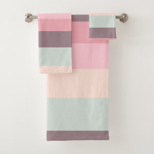 pastel rainbow bath towel set