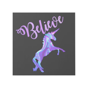 Pastel Rainbow Believe In Unicorns Gallery Wrap