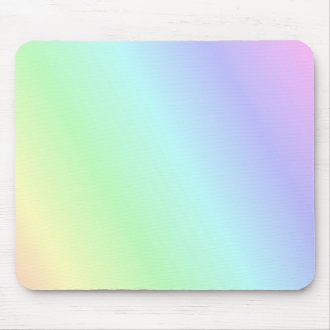 Pastel Rainbow Boho Computer Mouse Pad (Front)