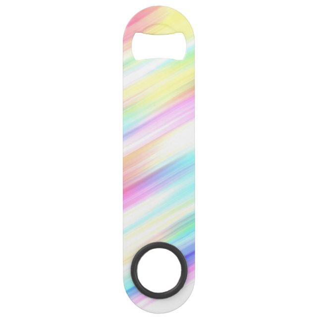 Pastel Rainbow Brush Strokes Bar Key (Front)