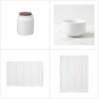 Pastel Rainbow Candy Stripe - Retro Vintage Style