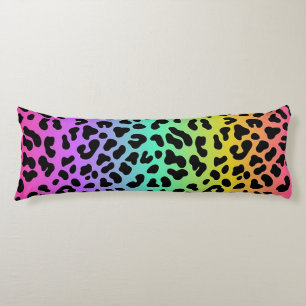 Pastel Rainbow Cheetah Print Body Pillow