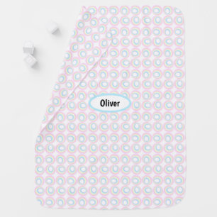 Pastel Rainbow Circles Baby Blanket