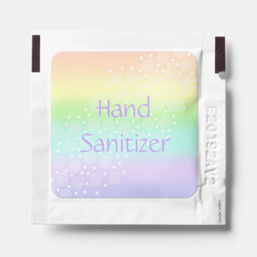 Pastel Rainbow Circles Hand Sanitizer Packet
