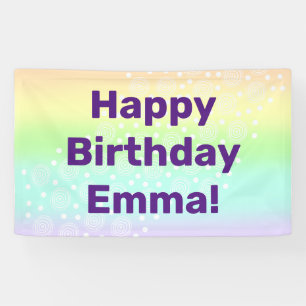 Pastel Rainbow Circles in Circles Banner