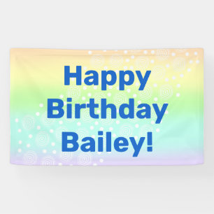 Pastel Rainbow Circles in Circles Banner