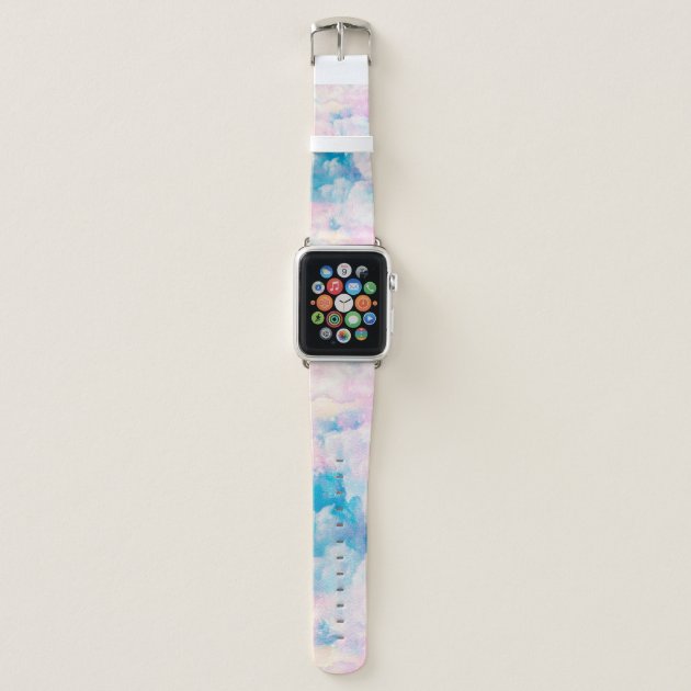 Pastel Rainbow Cloudy Sky Aesthetic Apple Watch Band Zazzle