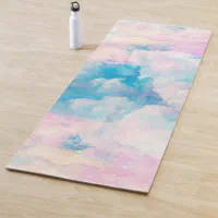 Pastel Rainbow Cloudy Sky Aesthetic Yoga Mat